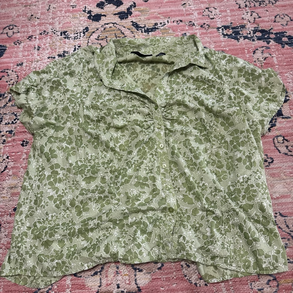 Floral Green Women's Top